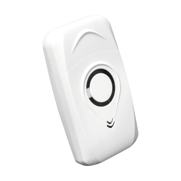 Abeeway Micro Tracker, weisses LoRaWAN-Ortungsgeraet mit Taster