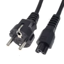 Universal Laptop Kabel Schuko Stecker 3-polig 1m 0.75mm²
