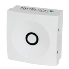 Mutelcor MTC-PB02 LoRaWAN Notrufknopf, weisses Aufbaugehaeuse mit vertieft sitzender weisser Signallinse