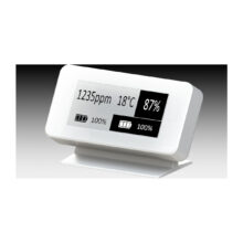 Tektelic E-Ink-Anzeigemodul mit CO2-Wert und Batteriestand
