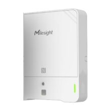 Milesight AM308L LoRaWAN Raumluftsensor, weisses Wandgehäuse ohne Display mit NFC-Feld und Ampelleuchte
