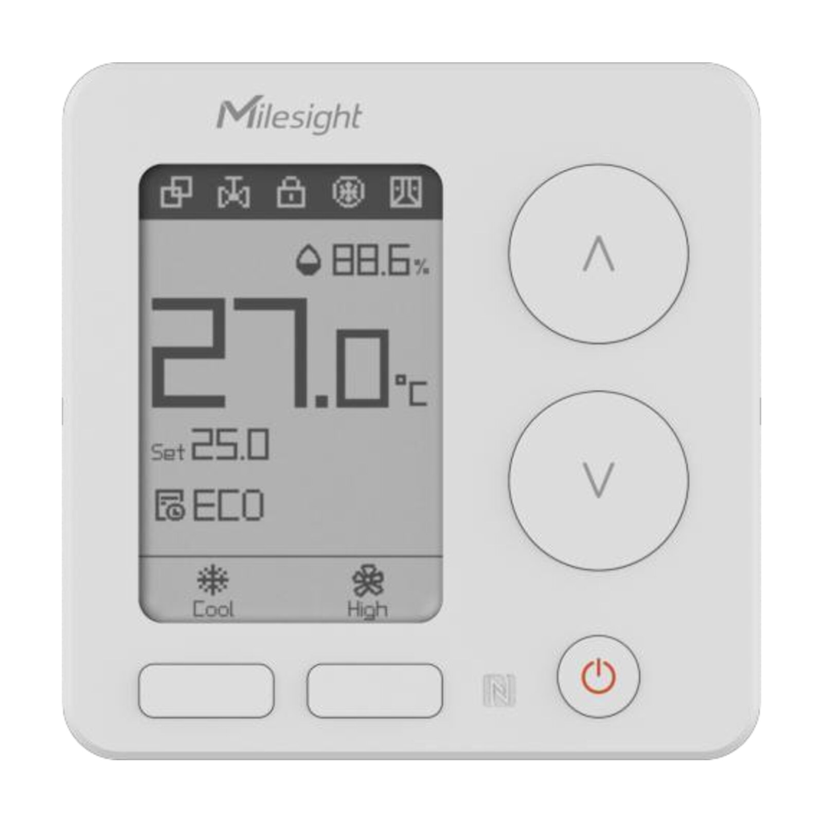Milesight WT303 LoRaWAN Fan-Coil-Thermostat mit E-Ink-Display und Bedientasten